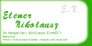 elemer nikolausz business card